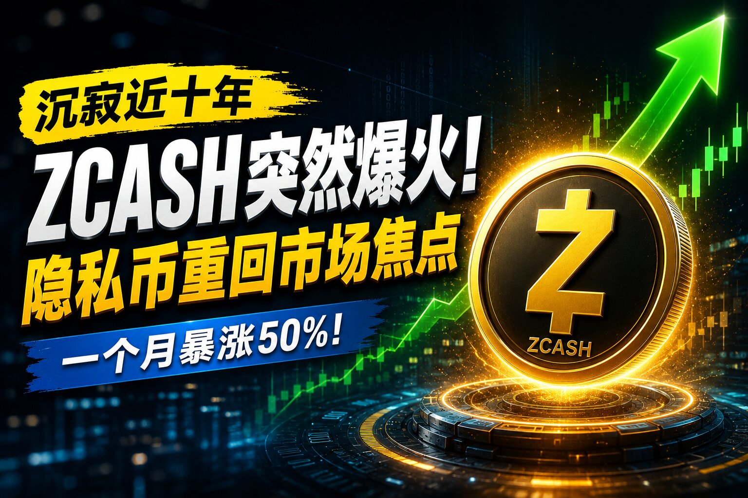 一个月飙升50%！一个沉寂近十年的代币突然暴涨，Zcash为何重新走红？