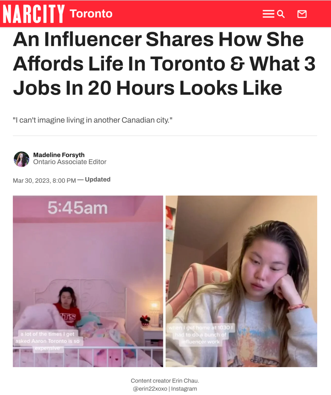 多伦多华裔女子打3份工，一天工作20小时，才活得下去！