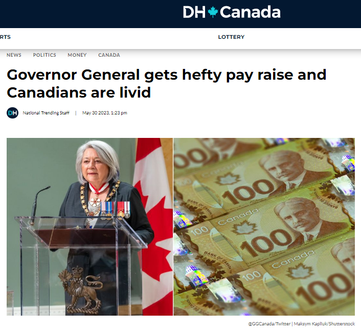 加拿大总督加薪$9500！年薪超$35万！网友炸锅：“都是纳税人的钱”