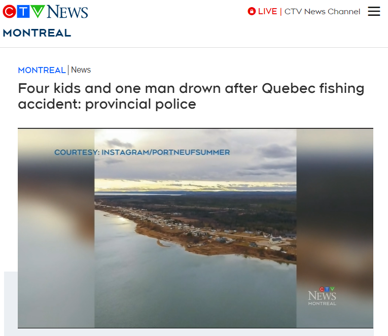 悲剧！加拿大11人河边钓鱼被涨潮冲走！1男子和4个孩子全部溺亡