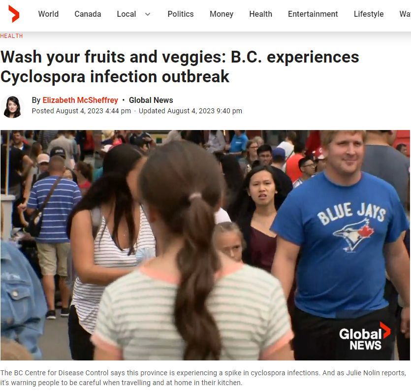 注意！加拿大爆发寄生虫感染！近300人中招！这些水果蔬菜要小心