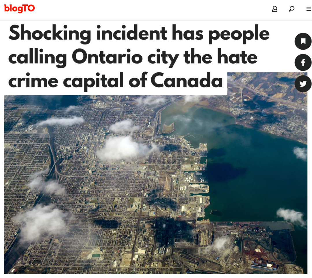 一年激增61%，安省这个城市被称为“加拿大仇恨犯罪之都”