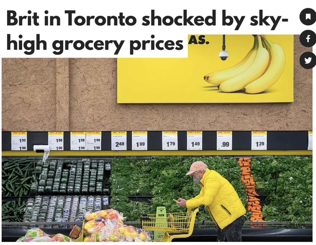 英国人来多伦多一年，始终无法接受超市天价食品！感叹：为什么这里什么都这么贵